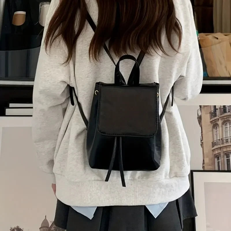 Women Mini PU Leather Backpack