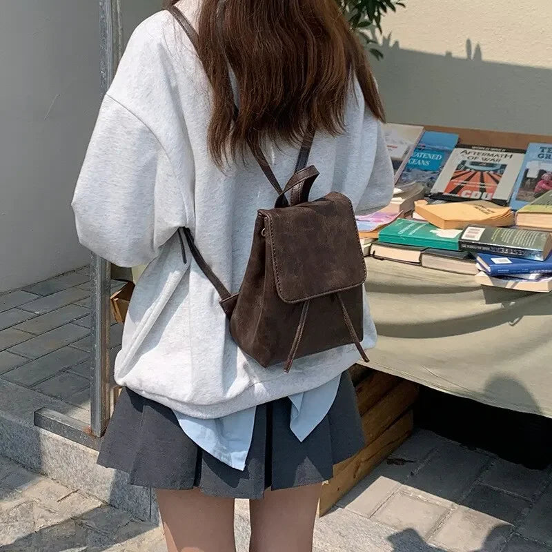 Women Mini PU Leather Backpack