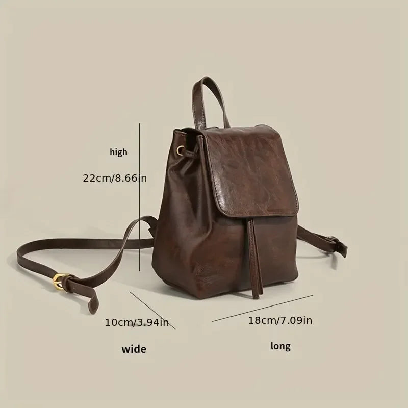 Women Mini PU Leather Backpack