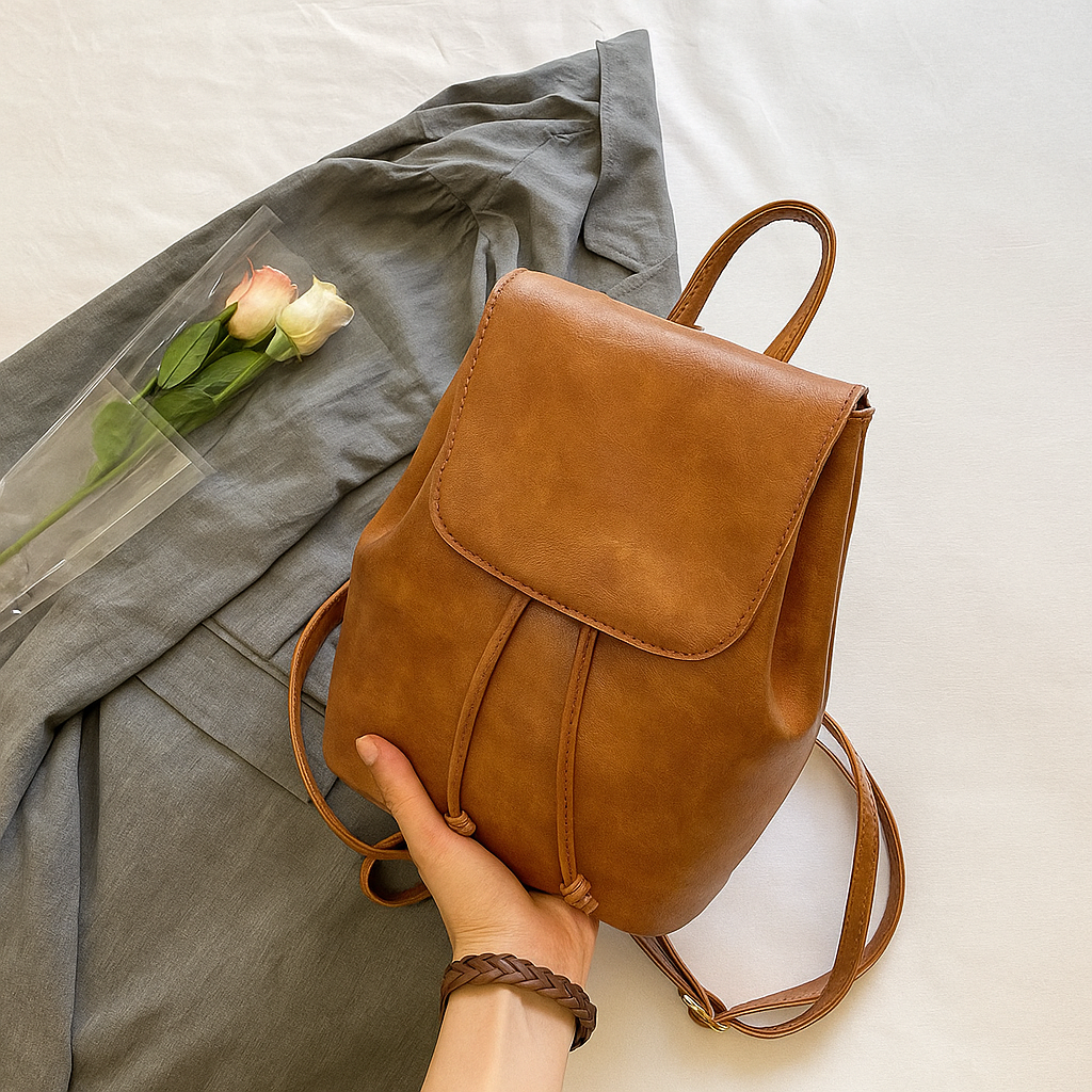 Women Mini PU Leather Backpack
